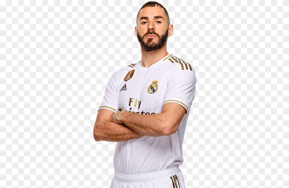 Karim Mustafa Benzema Benzema Real Madrid 2019 2020, T-shirt, Beard, Clothing, Face Free Png Download