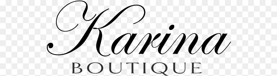 Karina Boutique Logo Calligraphy, Text Free Transparent Png