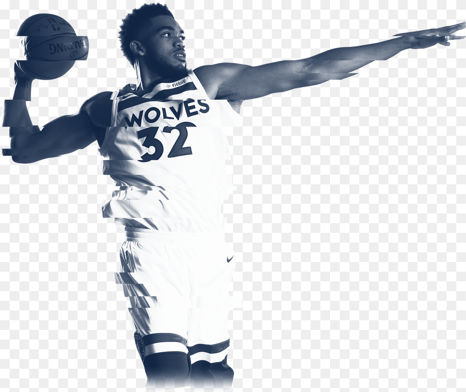 Karl Anthony Towns Glitch Effect Karl Anthony Towns, Shirt, Clothing, Person, People Free Png