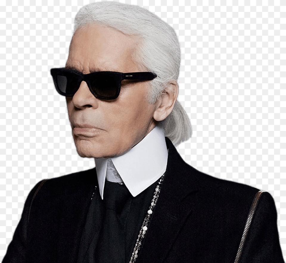Karl Lagerfeld Portrait Transparent, Accessories, Sunglasses, Person, Woman Png Image