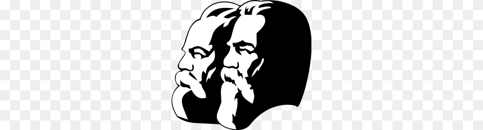 Karl Marx And Friedrich Engels, Stencil, Electronics, Hardware, Baby Free Png Download
