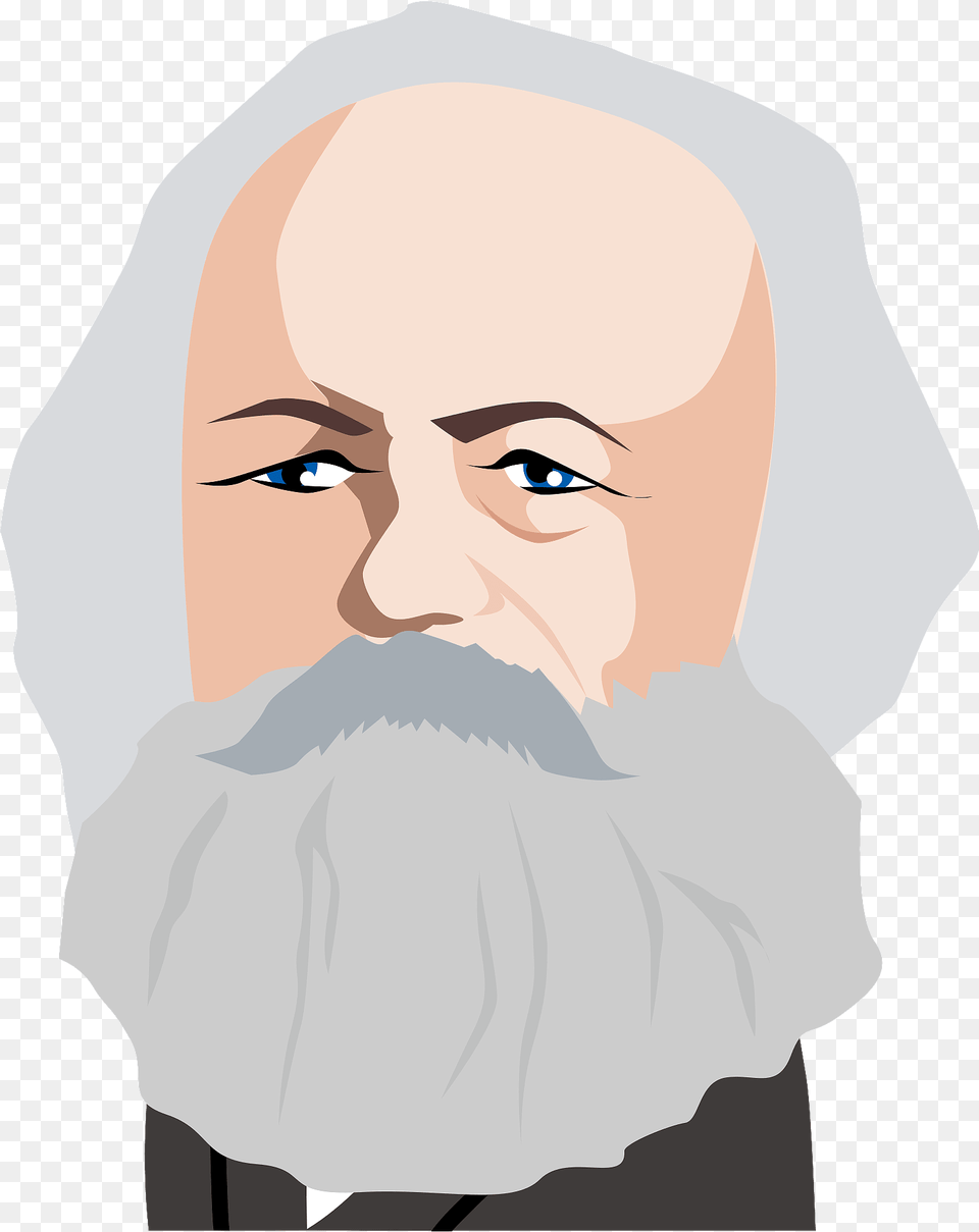 Karl Marx Clipart, Beard, Face, Head, Person Free Png