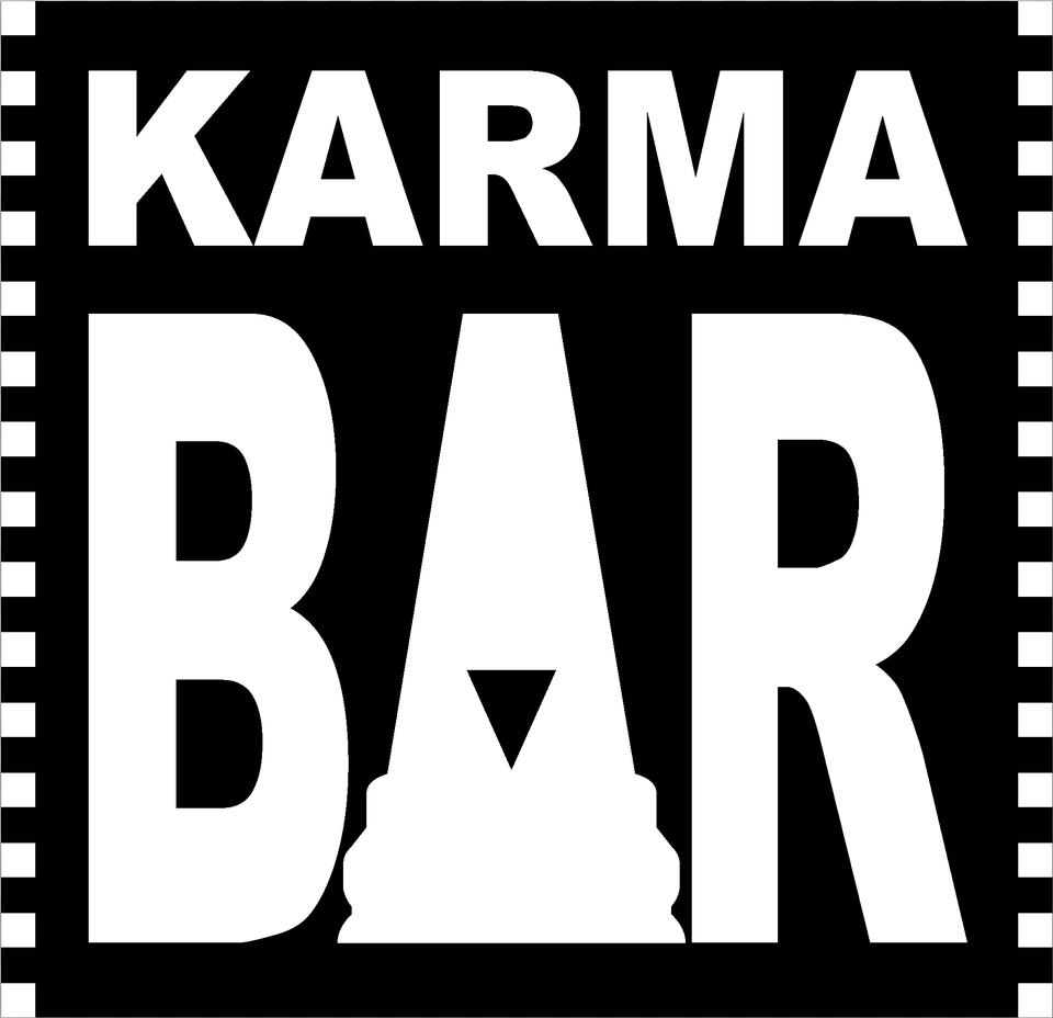 Karma Bar Logo Black And White Graphics, Text, Dynamite, Weapon Free Png