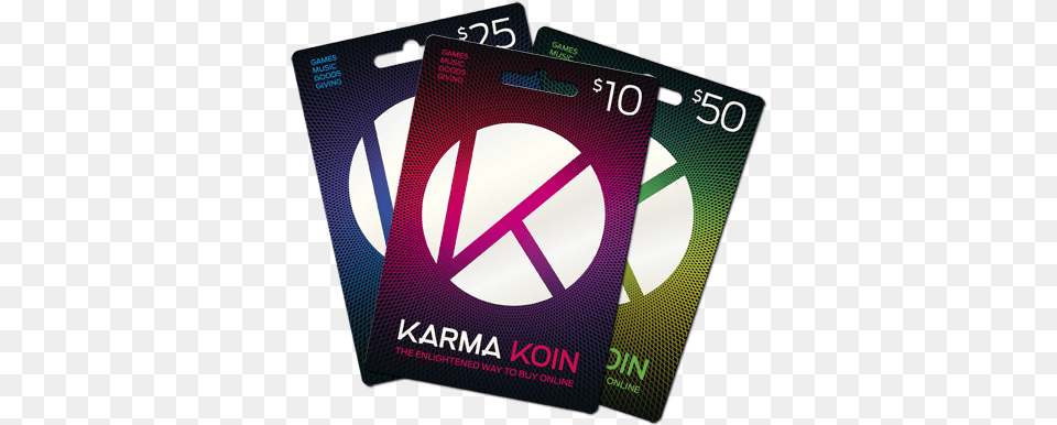 Karma Koin Is Available In Denominations Of 10 25 Karma Koin Prepaid Card, Text, Disk, Can, Tin Free Transparent Png