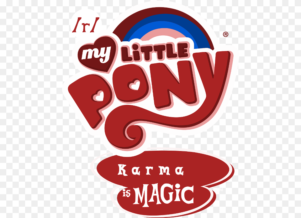 Karma Logo Logo Edit My Little Pony Logo Reddit Heart My Little Pony, Advertisement, Sticker, Poster, Dynamite Png Image