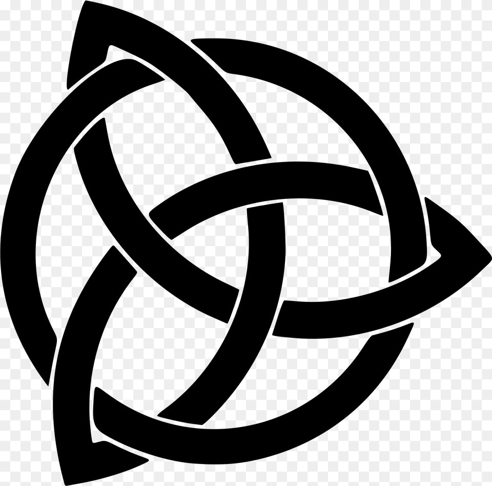 Karma Symbol Triquetra Celtic Knot Meaning Triquetra Vector, Gray Free Png