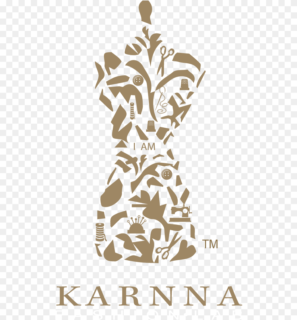 Karnna Fashion Lab For Training And Fashion Logo In Gold, Art, Graphics, Person, Face Free Png