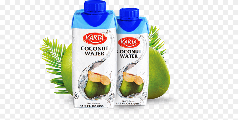 Karta Coconut Water, Bottle, Food, Fruit, Plant Free Transparent Png