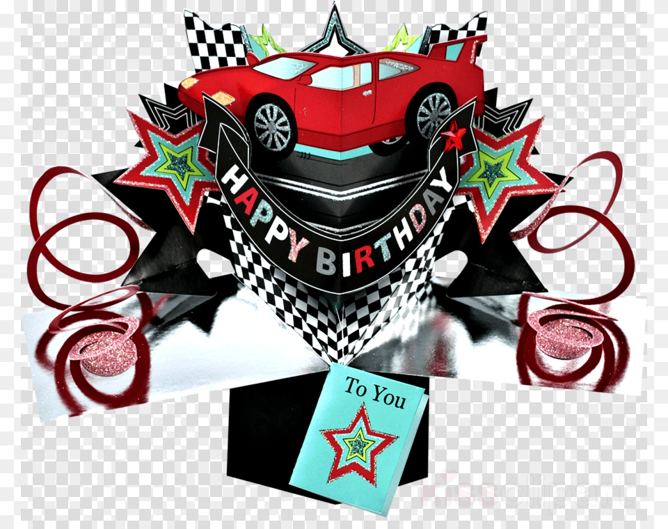 Karte Zum Geburtstag Pop Up 3d Second Nature Pop Up Card Car, Transportation, Vehicle, Machine, Wheel Free Png