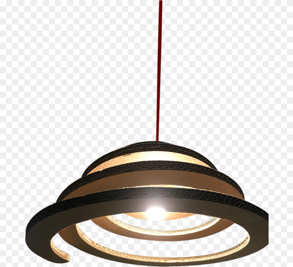 Kartent Cardboard Spiral Hanging Lamp Lights, Chandelier, Lighting Png Image