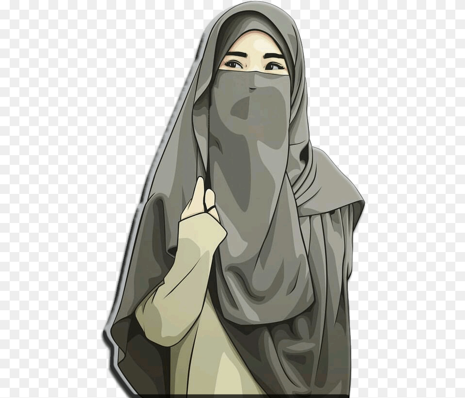Kartun Hijab Fu, Fashion, Adult, Female, Person Png