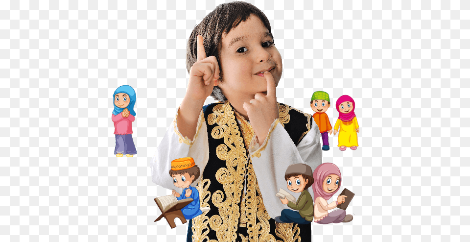 Kartun Kelompok Anak Muslim, Girl, Child, Portrait, Face Png Image
