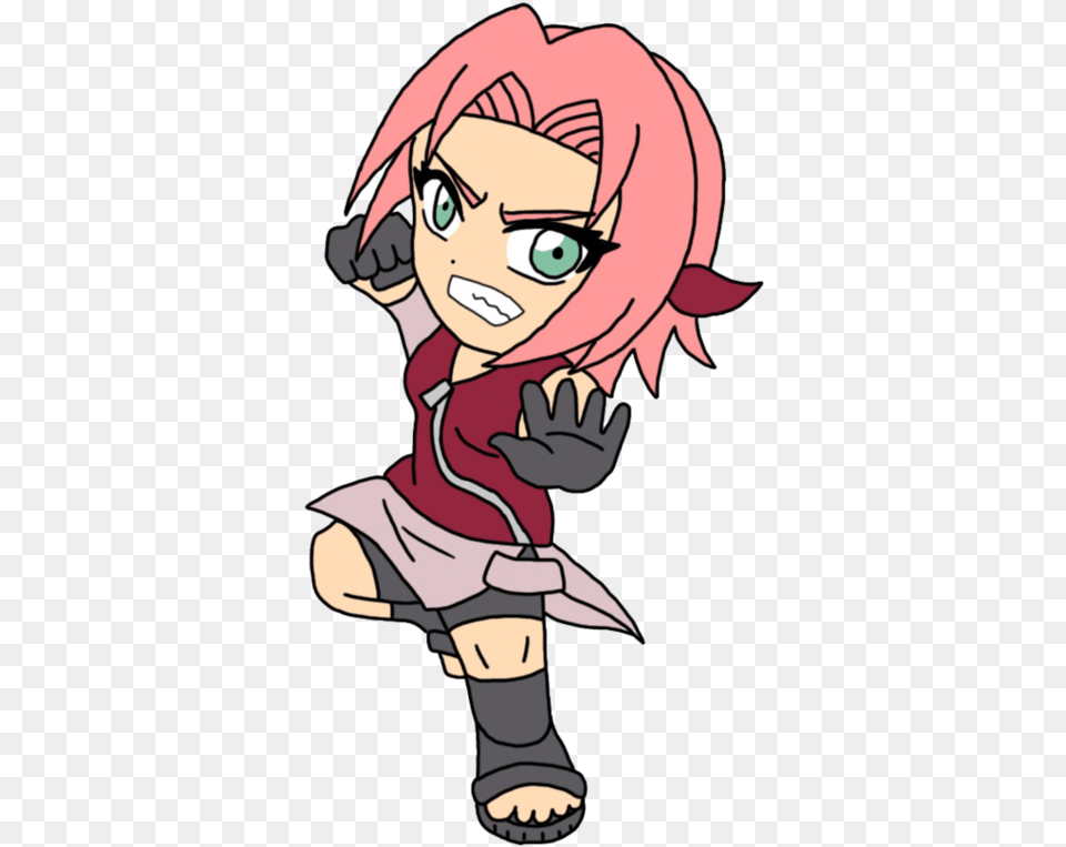 Kartun Sasuke Sakura Chibi, Book, Comics, Publication, Baby Png Image