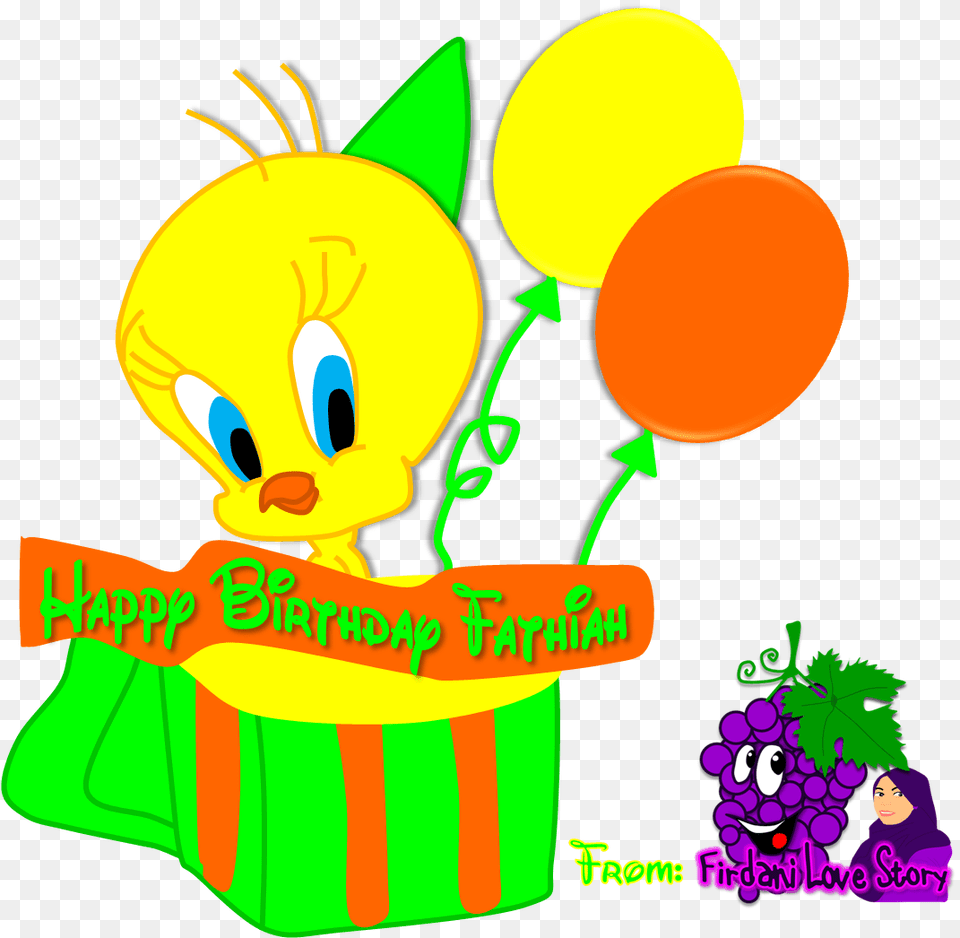Kartun Tweety Cliparts That You Can Download To Happy Birthday Tweety Clipart, Person, People, Balloon, Adult Png Image