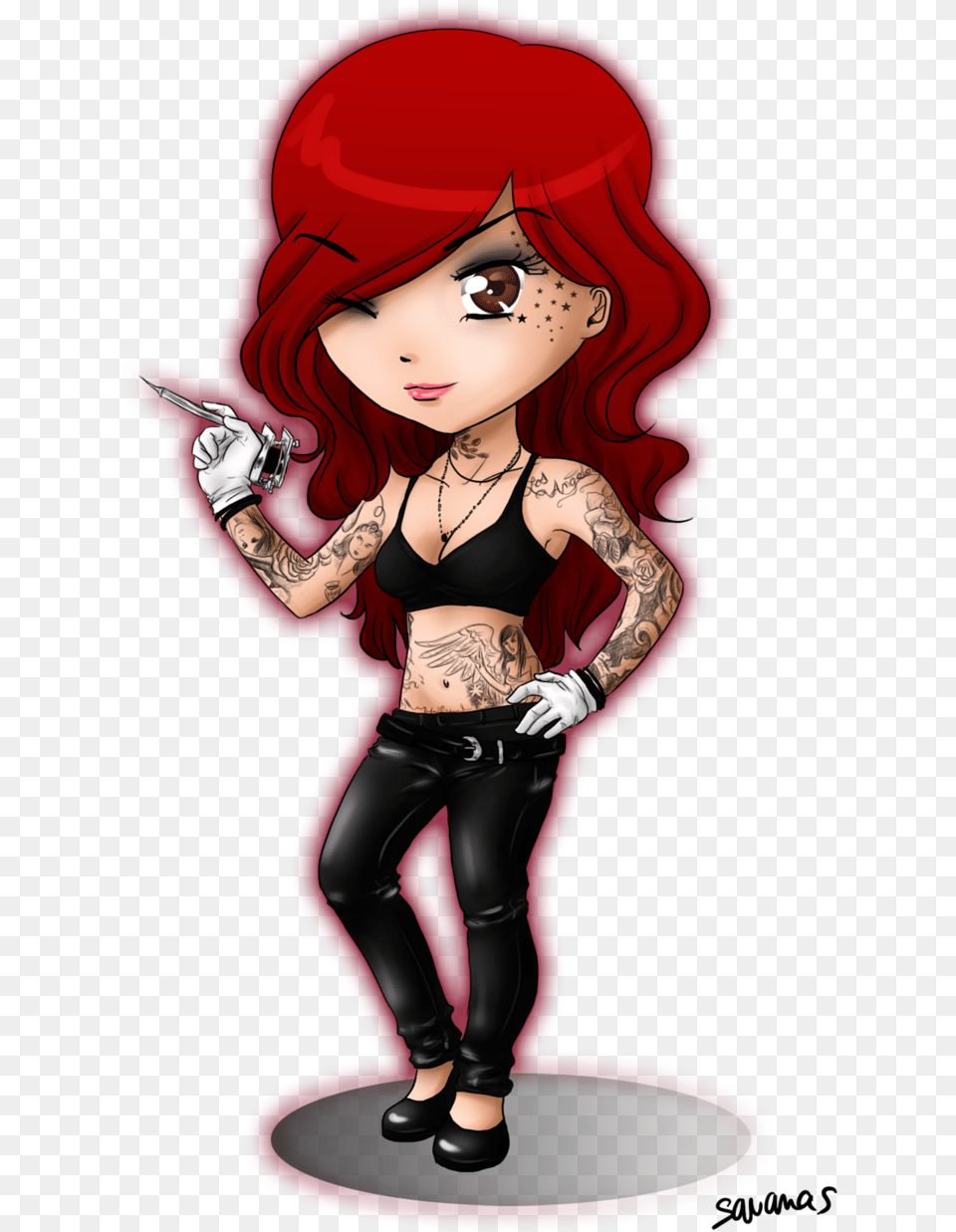 Kat Von D Cartoon, Tattoo, Skin, Person, Publication Free Transparent Png