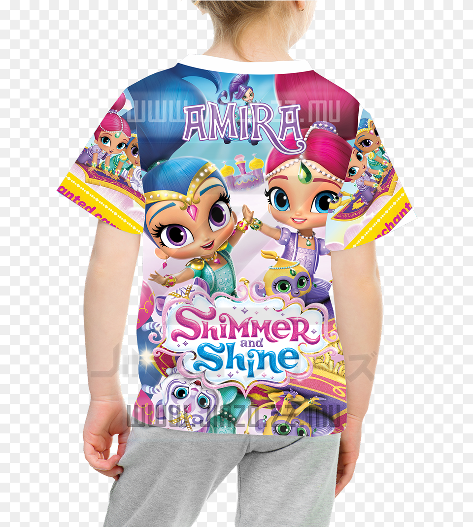 Katalog Jinzo Kids Shimmer And Shine 2 Kaos Anak Shimmer, Clothing, T-shirt, Baby, Person Free Transparent Png