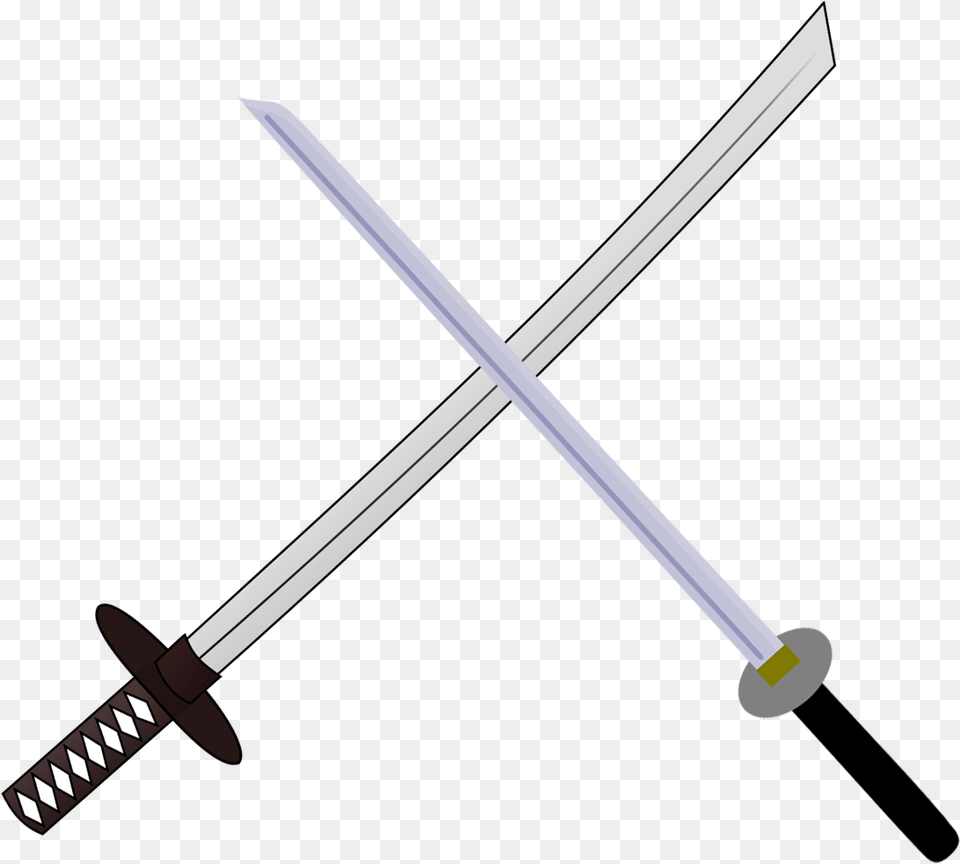 Katana And Shi Ken Samurai Sword W Svg File, Weapon, Blade, Dagger, Knife Free Transparent Png