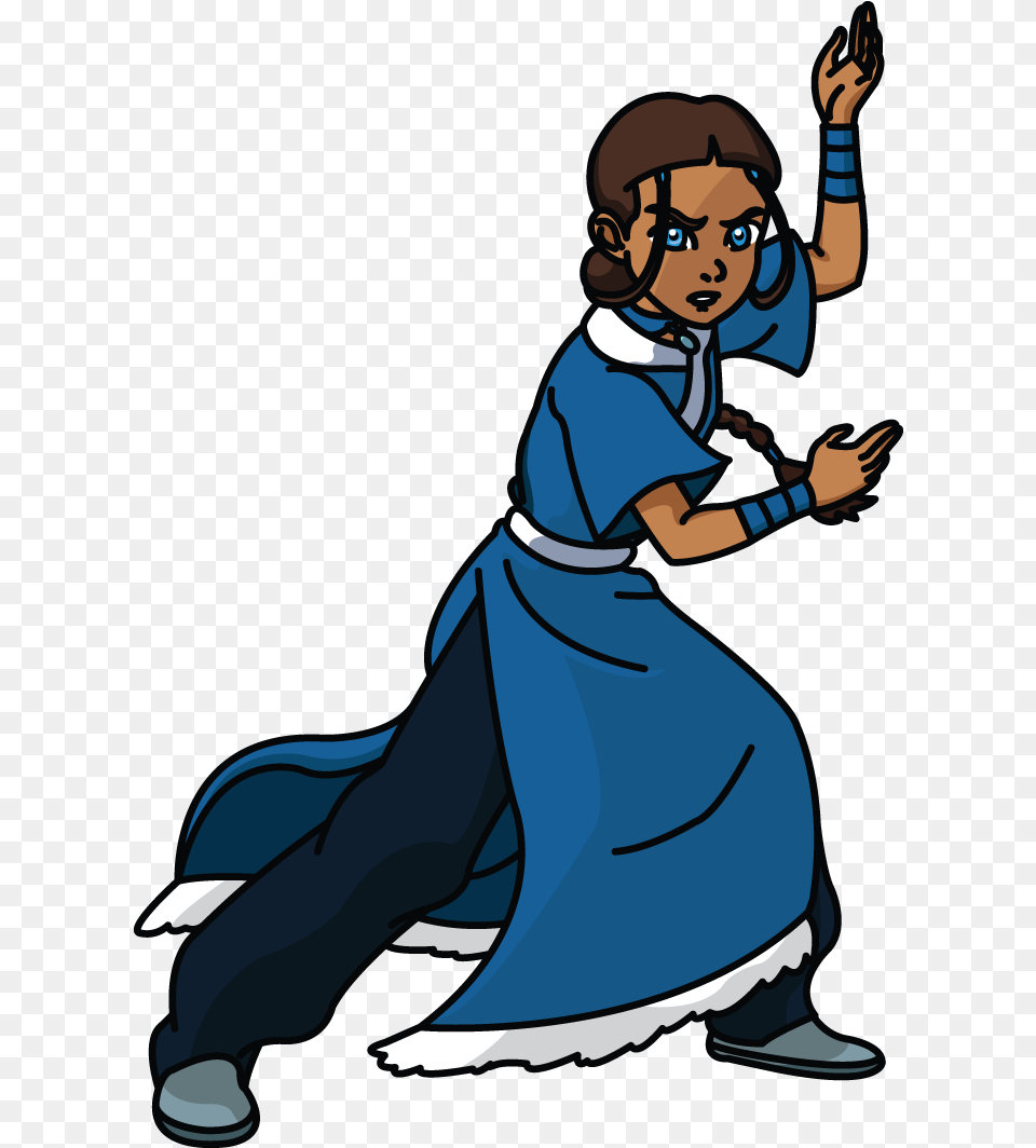 Katara From Avatar Step By Step Drawing Lesson Avatar A Lenda De Aang Katara, Person, Dancing, Leisure Activities, Book Free Png