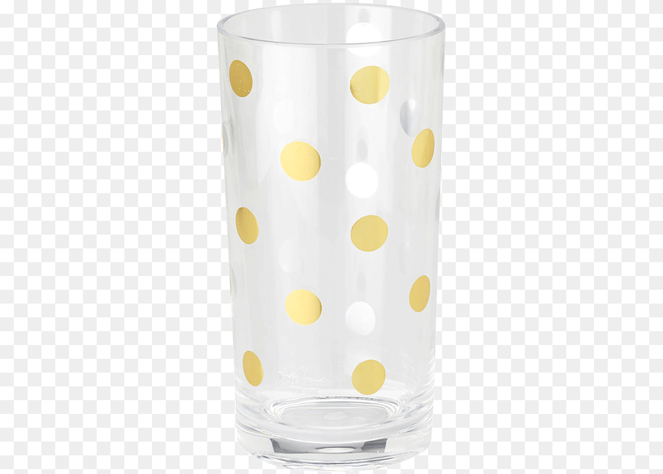 Kate Spade Acrlyic Glass W Gold Dots Pint Glass, Pattern, Jar, Pottery, Vase Free Transparent Png