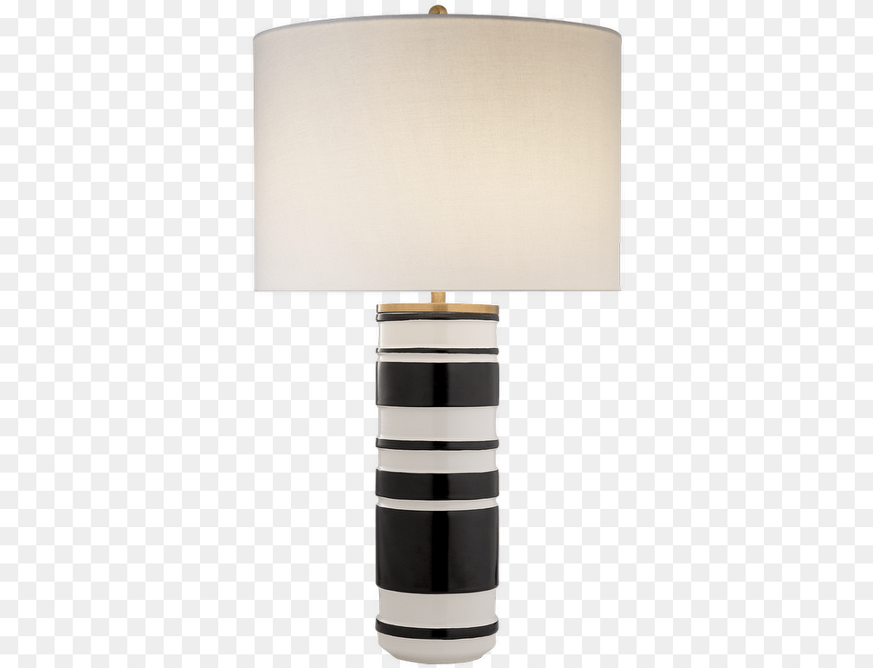 Kate Spade Hayes Black White Stripes Cylinder Lamp Desk Lamp, Table Lamp, Lampshade, Ammunition, Bullet Png