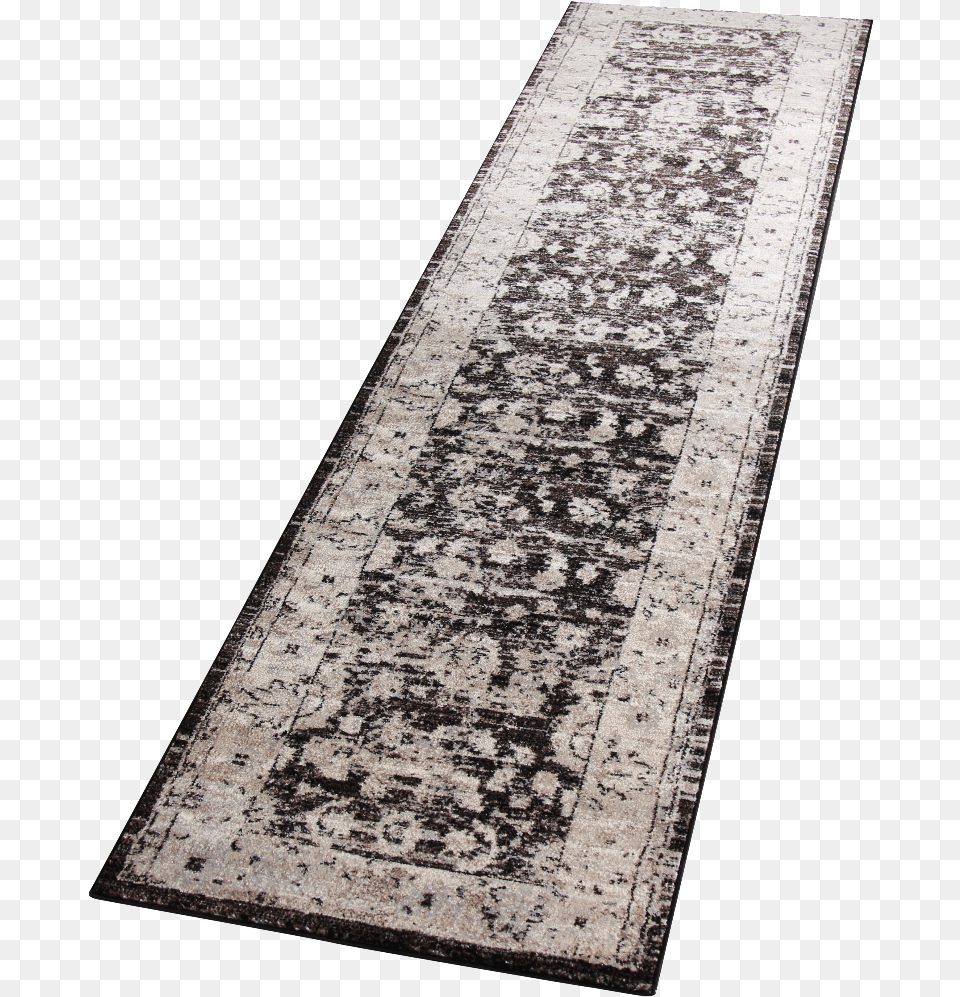 Katheryn Brown Distressed Damask Pattern Power Loomed Floor, Home Decor, Rug Png Image