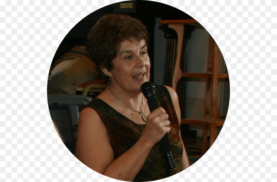 Kathy Fox Singing, Woman, Photography, Microphone, Portrait Free Png Download