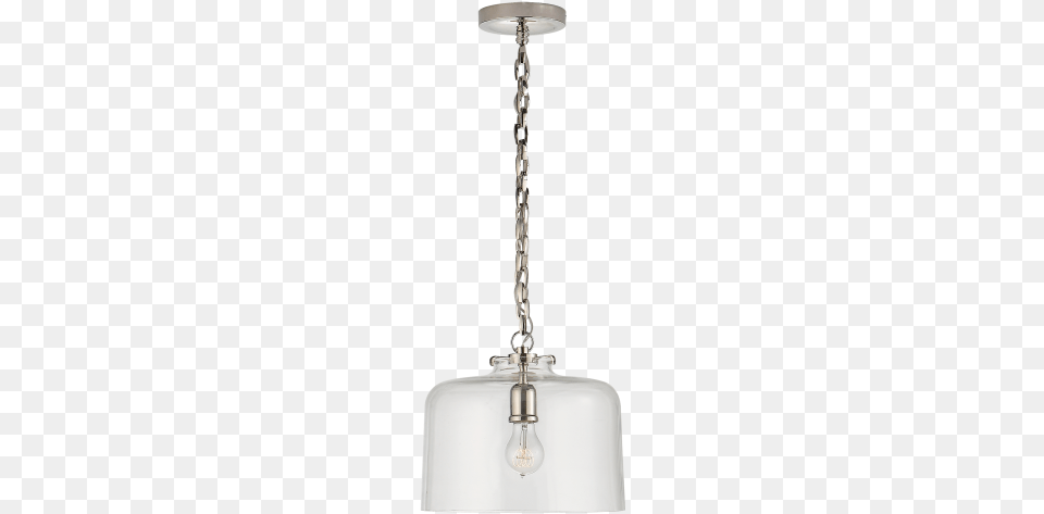 Katie Dome Pendant In Polished Nickel With Clear Glass Circa Lighting, Chandelier, Lamp, Light Fixture, Ceiling Light Free Transparent Png