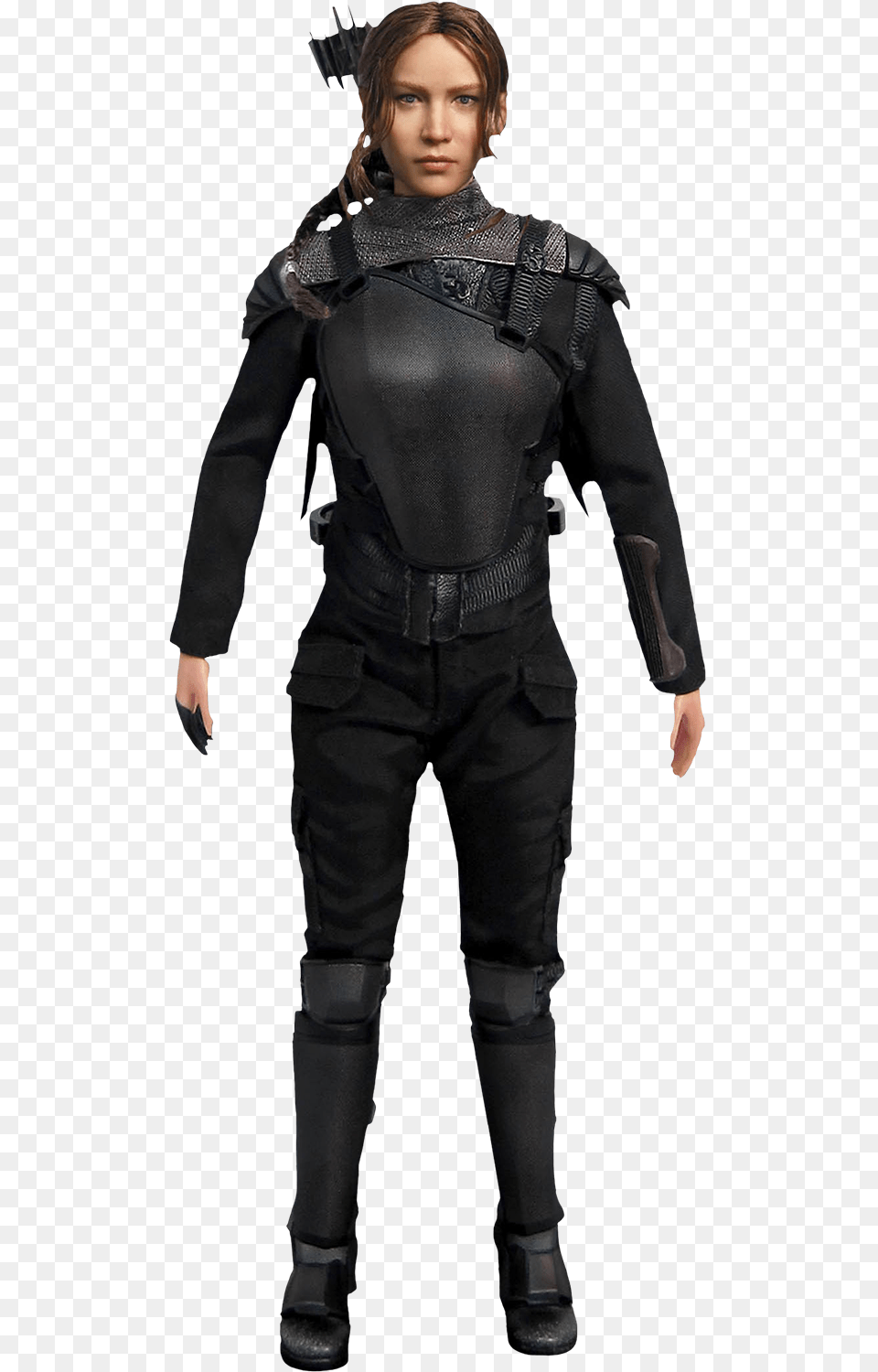 Katniss Everdeen 16th Scale Action Figure Main Image Katniss Hunger Games, Person, Clothing, Coat, Costume Free Png Download