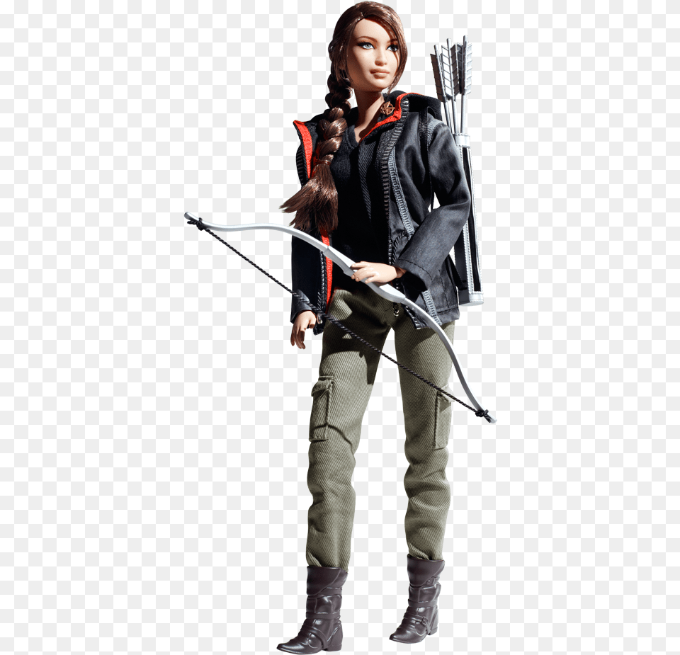 Katniss Everdeen Doll By Mattel Katniss Everdeen Doll, Weapon, Person, Bow, Face Png