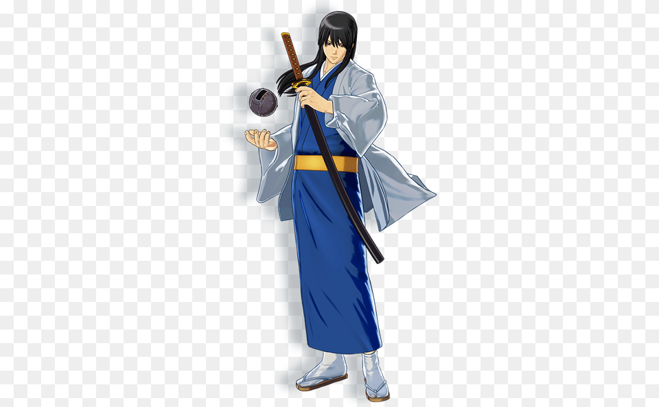 Katsura Has His Basic Swordsmanship Down But He39s Gin Tama, Clothing, Dress, Adult, Weapon Free Png