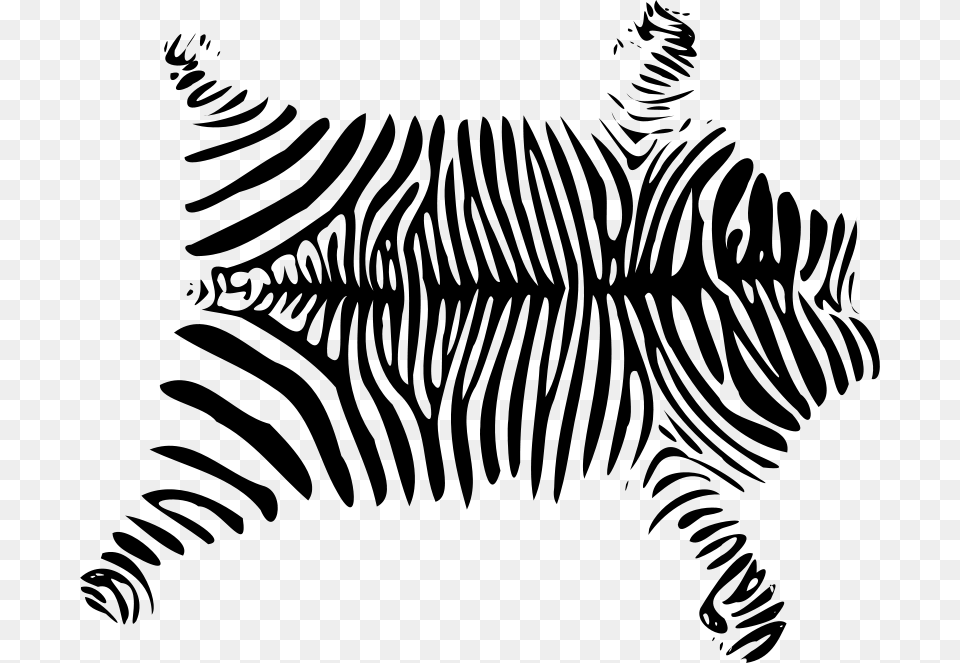 Kattekrab Zebra Skin, Gray Png