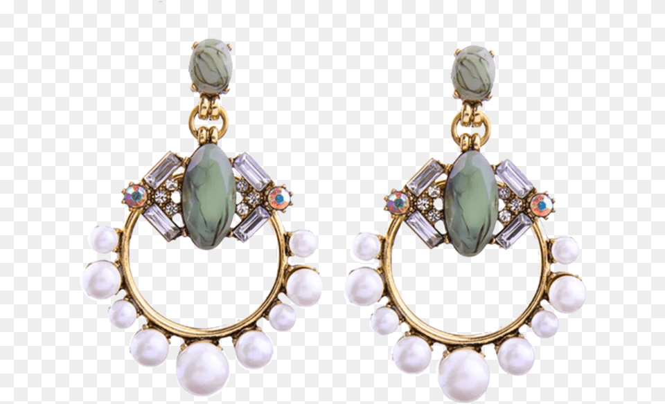 Katy Earrings Pearl Statement Drop Earrings Big Hoop Oval Studs Imitation, Accessories, Earring, Jewelry, Gemstone Free Png