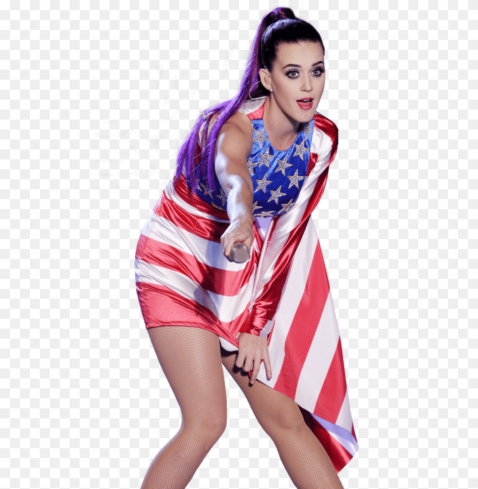 Katy Perry American Flag Image For Katy Perry, Adult, Person, Female, Woman Free Transparent Png