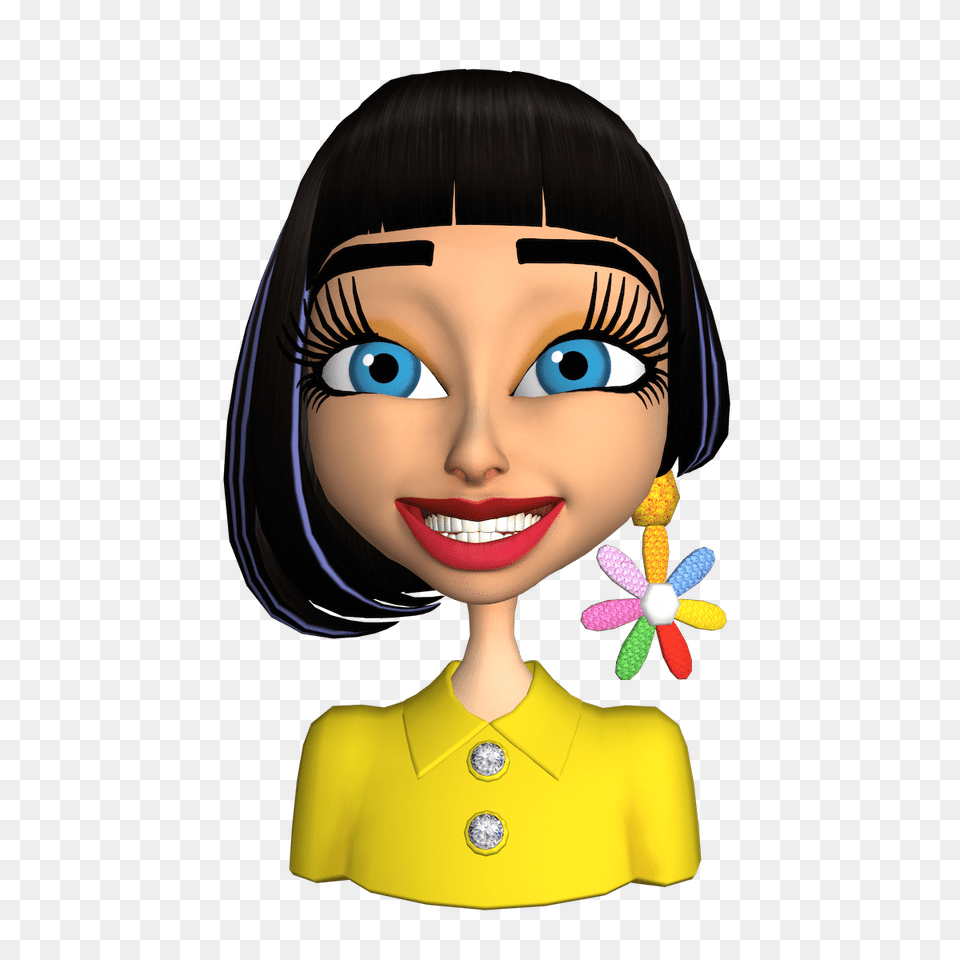 Katy Perry Becomes Intels Latest Pocket Avatar Chip Chick, Doll, Toy, Face, Head Png Image