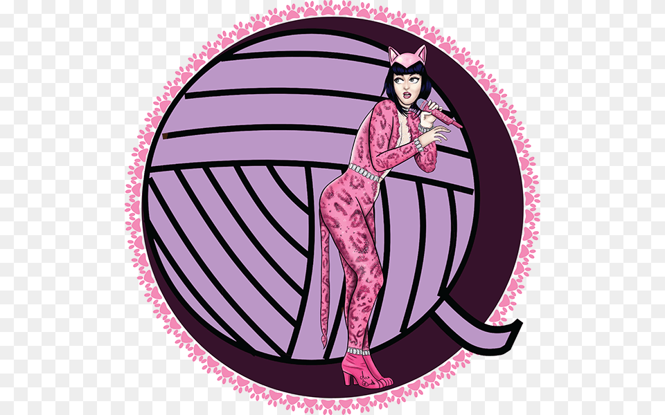 Katy Perry Clipart Student Yarn Ball Transparent Background, People, Book, Comics, Purple Png