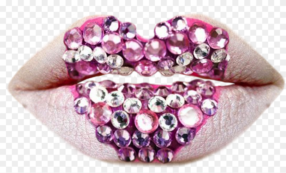 Katy Perry Dark Horse Music Launch Package Bedazzled Lips, Accessories, Jewelry, Necklace, Gemstone Free Png Download