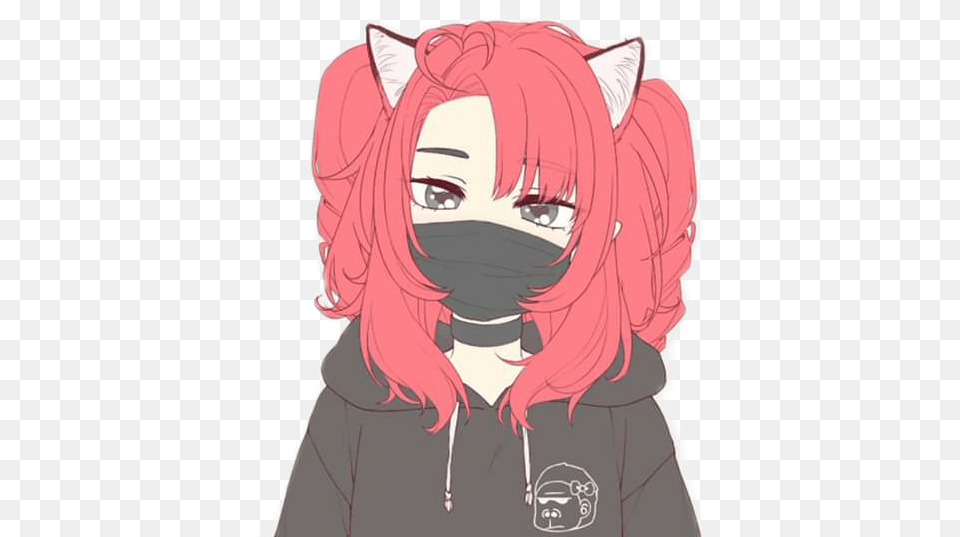 Kawaii Aesthetic Anime Girl Mask Aesthetic Anime Girl, Book, Comics, Publication, Adult Free Transparent Png