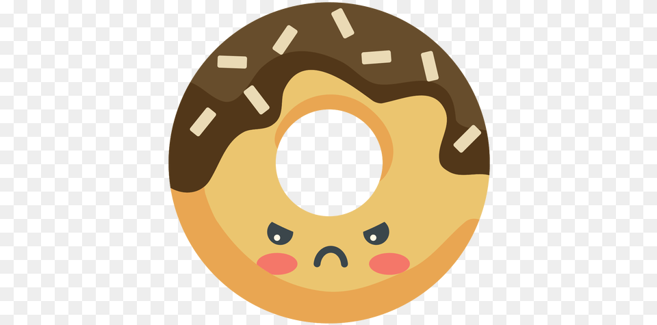 Kawaii Angry Donut U0026 Svg Vector File Angry Donut, Food, Sweets, Disk, Bread Free Transparent Png