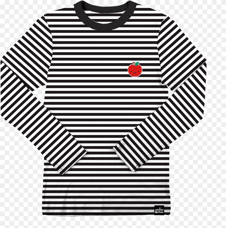 Kawaii Apple Striped Longsleeve T Shirt Uniqlo Minecraft, T-shirt, Sleeve, Long Sleeve, Clothing Png