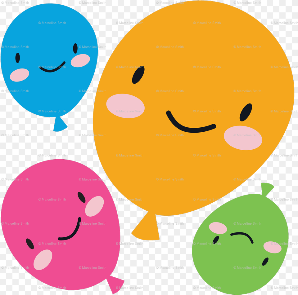 Kawaii Balloons Balloon, Face, Head, Person Free Transparent Png