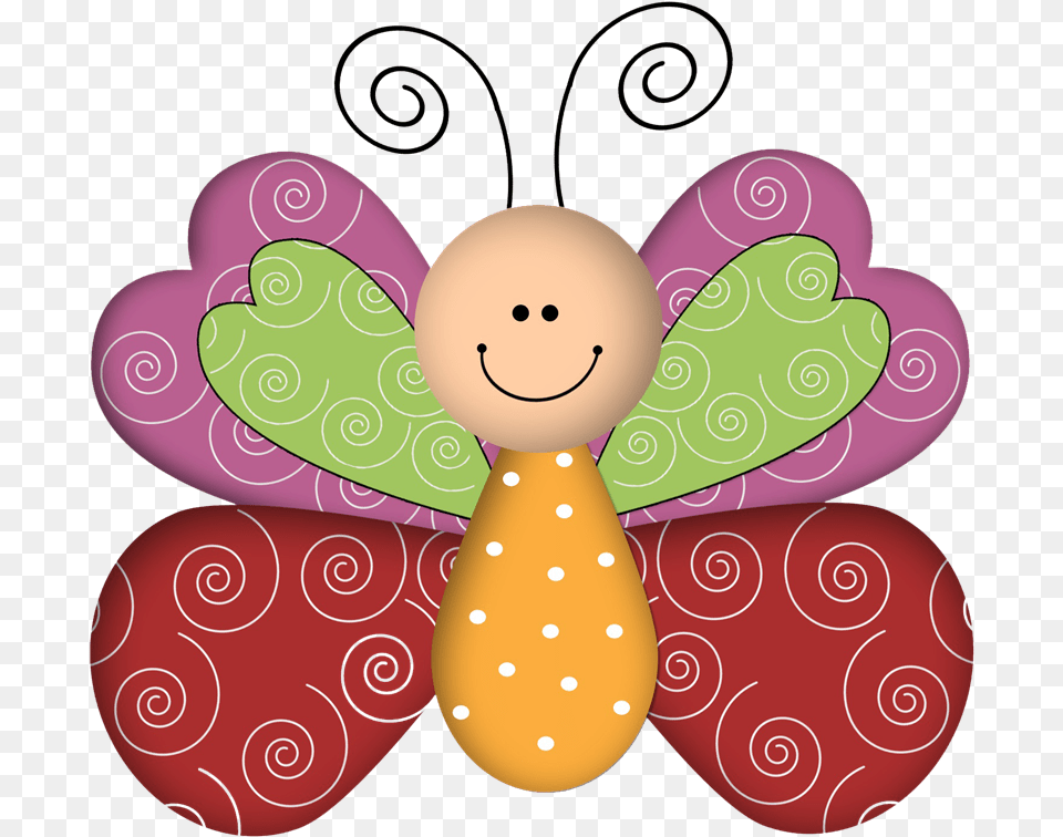 Kawaii Bird And Butterfly, Pattern, Baby, Person, Toy Free Png