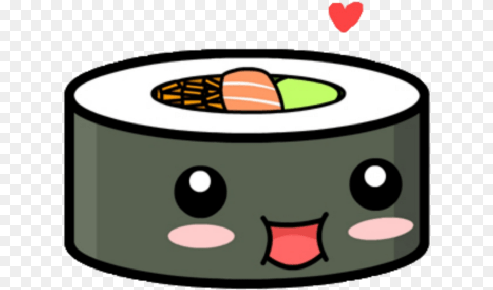 Kawaii Black Sushi Food Fish Sushi Kawaii, Meal, Dish Free Png Download