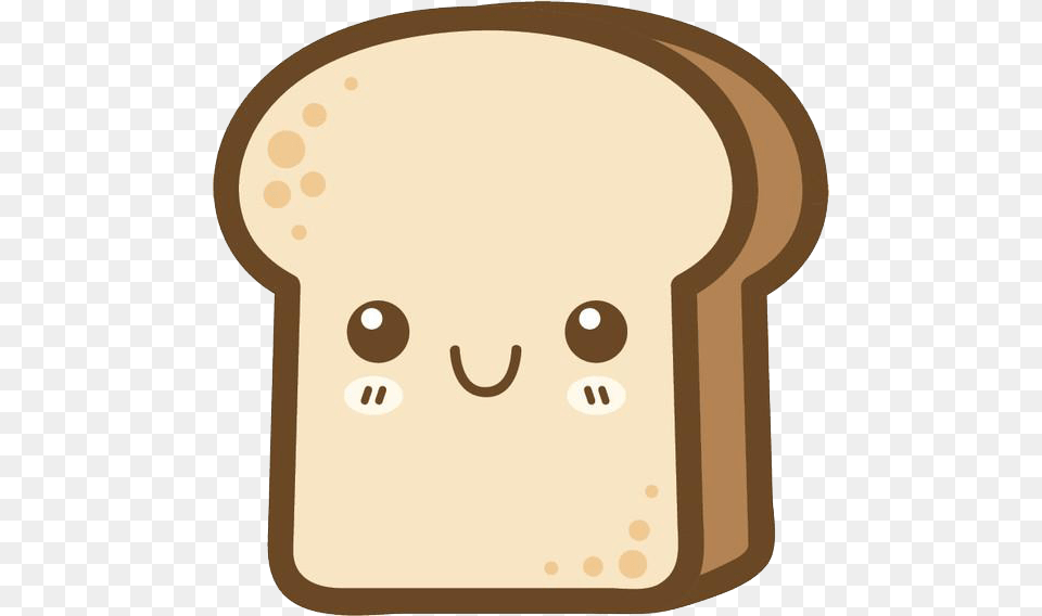 Kawaii Bread Cartoon Cartoon Bread Transparent, Food, Toast Png Image