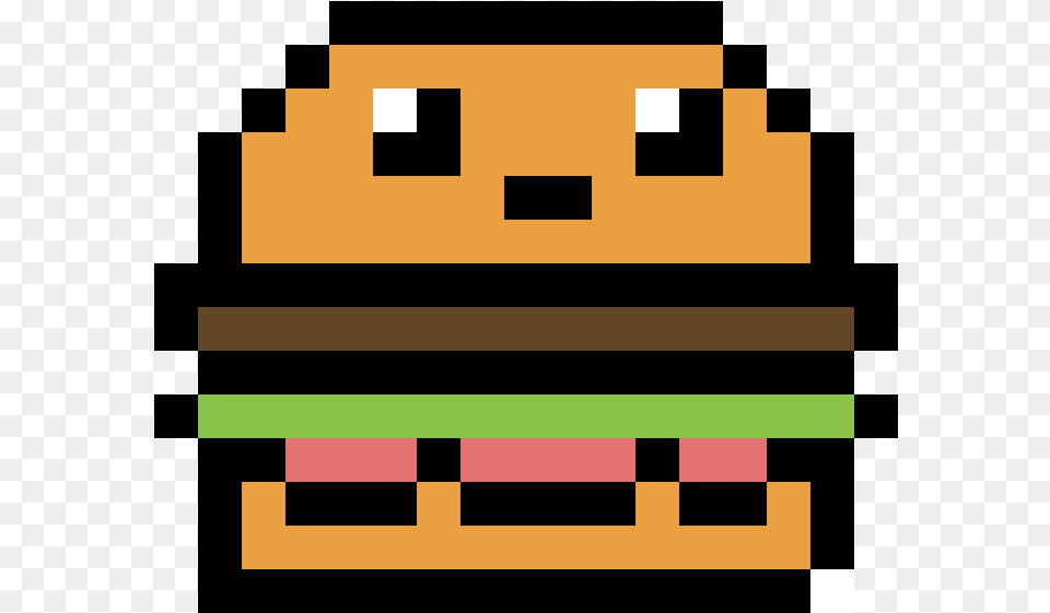 Kawaii Burger Pixel Art Png Image