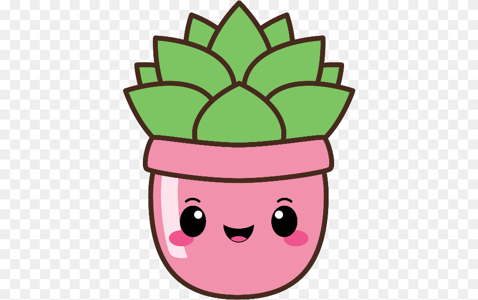 Kawaii Cactus Stickers Messages Sticker 5 Blue Starburst, Jar, Leaf, Plant, Planter Png