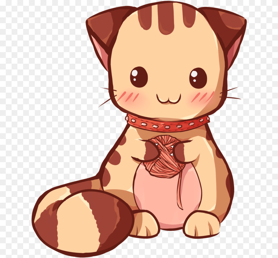 Kawaii Cat Cat Kawaii Cartoon, Baby, Person, Toy, Face Free Png Download