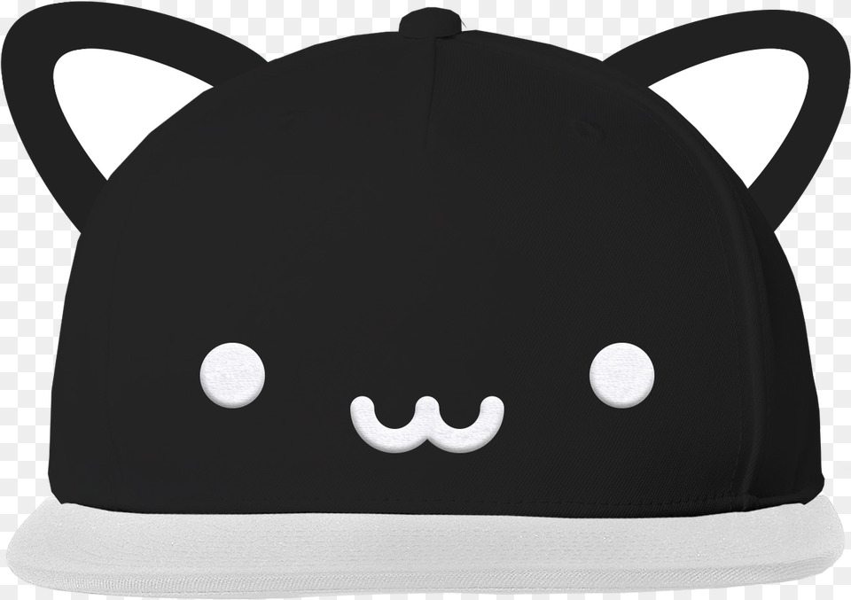 Kawaii Cat Flat Brim Cap With Ears Hello Kitty Black Cat, Baseball Cap, Clothing, Hat, Swimwear Png