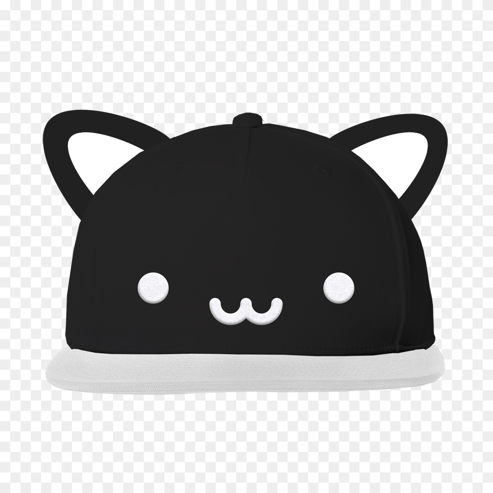 Kawaii Cat Flat Brim Cap With Ears Whistle Flute Clothing, Baseball Cap, Hat, Swimwear, Hot Tub Free Transparent Png