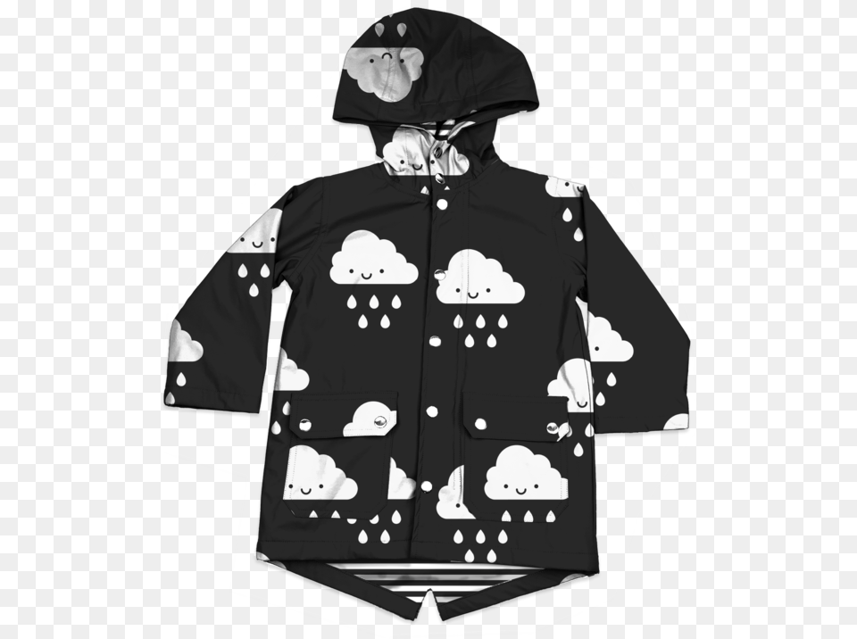 Kawaii Cloud Raincoat Raincoat, Clothing, Coat, Jacket, Hoodie Png Image