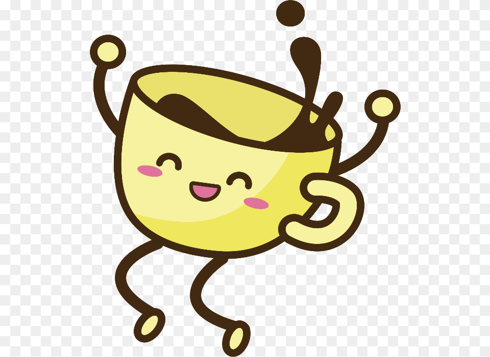 Kawaii Coffee Cup Happy Ftestickers Coffee Cartoon, Baby, Person Free Transparent Png